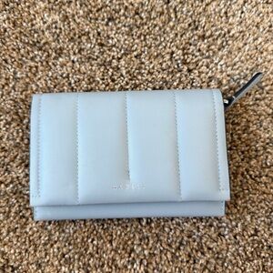 RADLEY LONDON Oak Street Quilt Medium Flap Leather Wallet in Smoke Blue